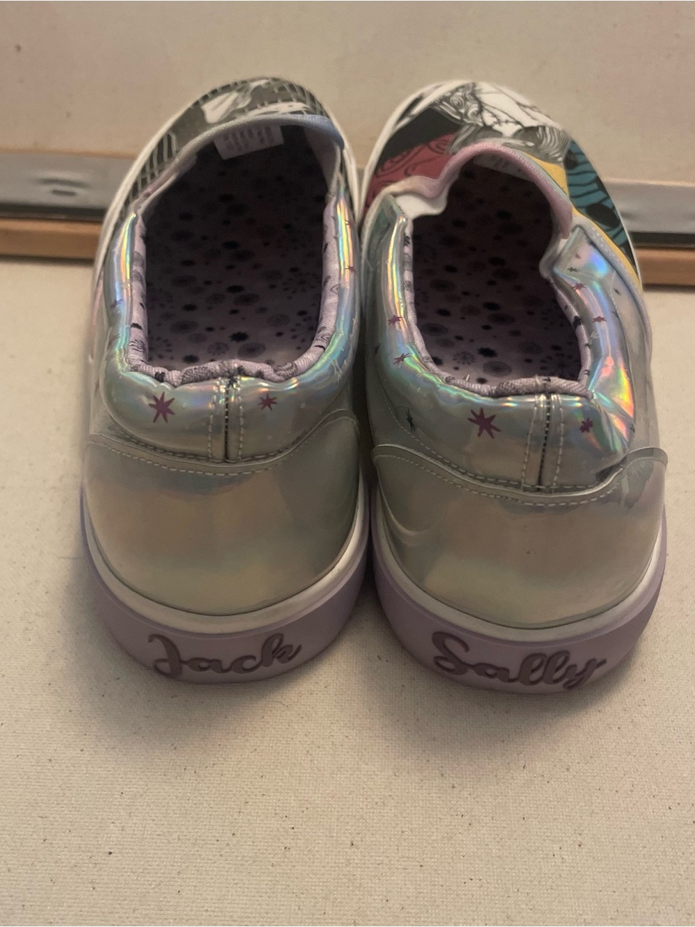 Nightmare Before Christmas Characters Slip-On Sneakers Jack and Sally size 10 - Picture 4 of 6